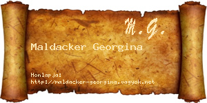 Maldacker Georgina névjegykártya